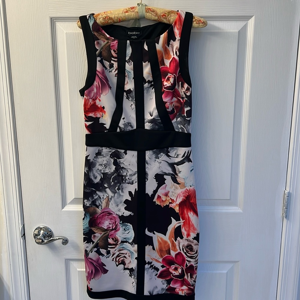 Multicolor Bebe mini dress